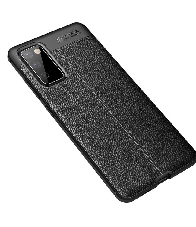 Zwart Litchee TPU Hoesje voor de Samsung Galaxy S20 FE