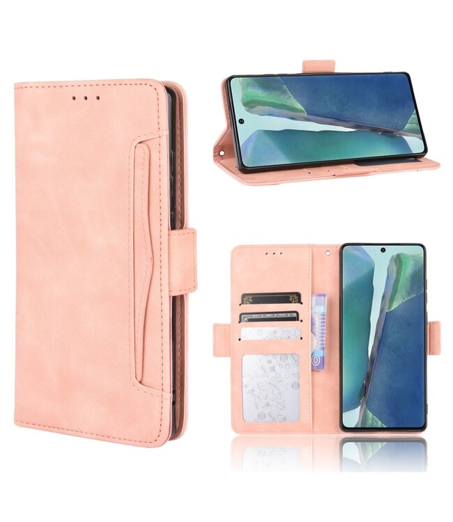 Roze Wallet Bookcase Hoesje voor de Samsung Galaxy S20 FE