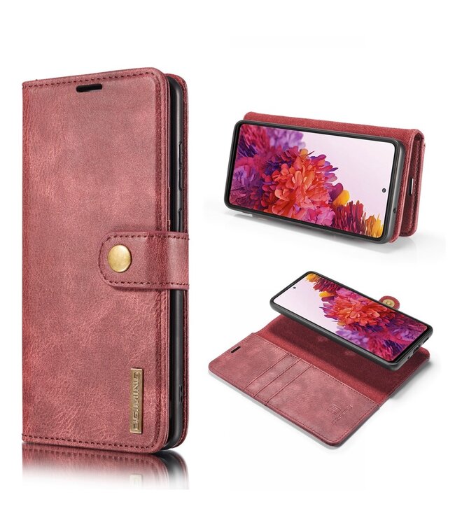 DG.Ming Wijnrood 2-in-1 Bookcase Hoesje voor de Samsung Galaxy S20 FE