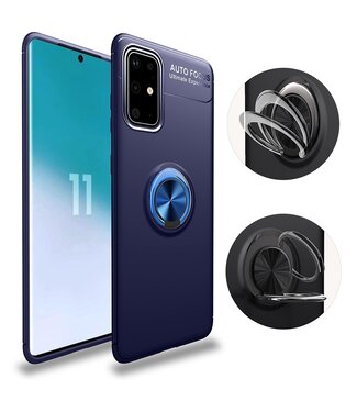 Blauw Ring Kickstand TPU Hoesje Samsung Galaxy S20 FE