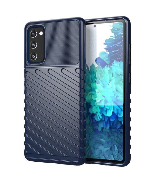 Blauw Strepen TPU Hoesje voor de Samsung Galaxy S20 FE