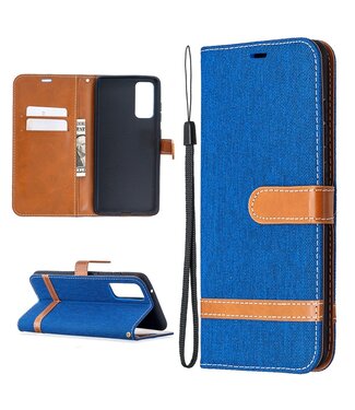 Blauw Jeans Bookcase Hoesje Samsung Galaxy S20 FE