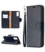 Zwart Litchee Bookcase Hoesje voor de Samsung Galaxy S20 FE