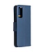 Blauw Litchee Bookcase Hoesje voor de Samsung Galaxy S20 FE