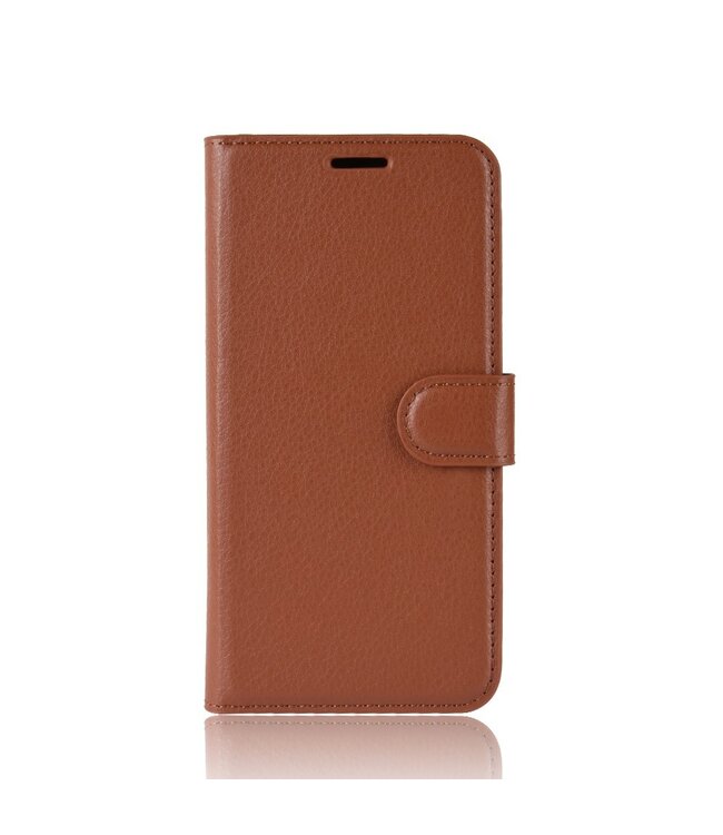 Bruin Litchee Bookcase Hoesje voor de Samsung Galaxy S20 FE