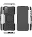 Zwart / Wit Band Hybrid Hoesje voor de Samsung Galaxy S20 FE