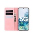 Roze Silky Touch Bookcase Hoesje voor de Samsung Galaxy S20 FE
