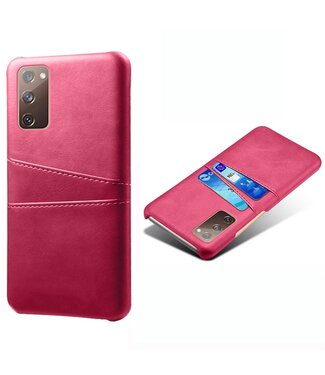 Ksq Roze Pasjeshouders Faux Lederen Hoesje Samsung Galaxy S20 FE