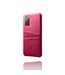 Ksq KSQ Roze Pasjeshouders Faux Lederen Hoesje voor de Samsung Galaxy S20 FE