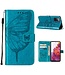 Blauw Vlinder Design Bookcase Hoesje voor de Samsung Galaxy S20 FE