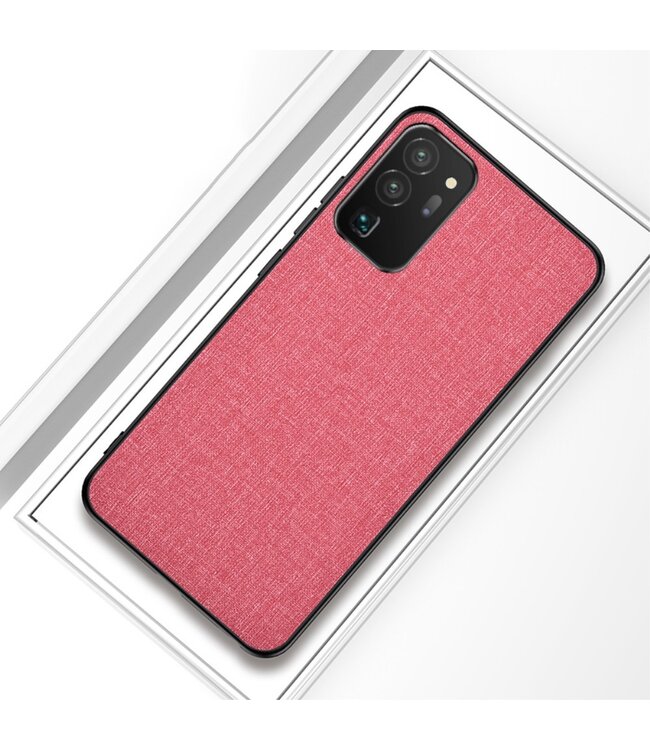 Roze Stoffen Hybrid Hoesje voor de Samsung Galaxy S20 FE