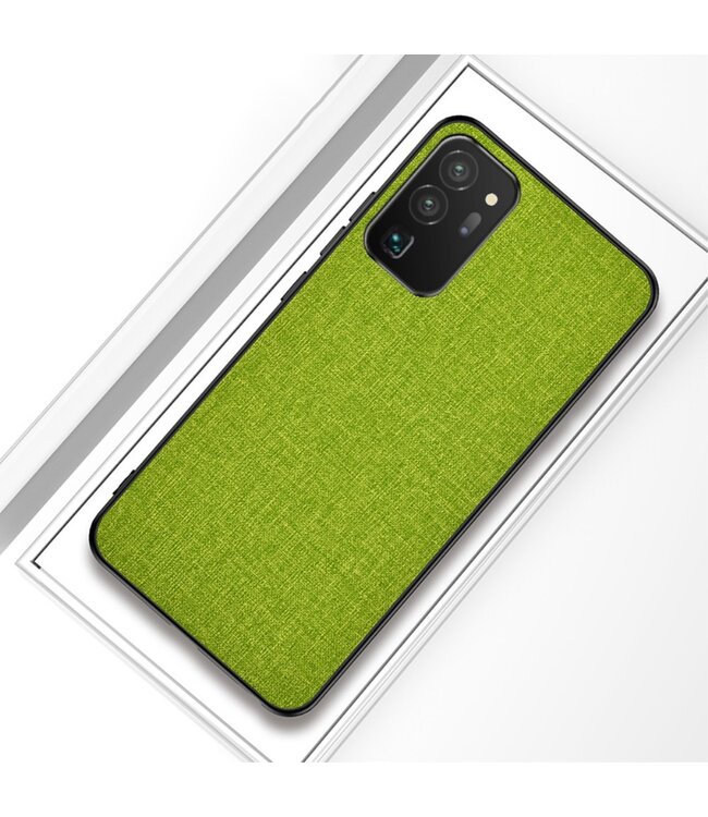 Groen Stoffen Hybrid Hoesje voor de Samsung Galaxy S20 FE