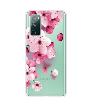 Roze bloemen TPU Hoesje Samsung Galaxy S20 FE