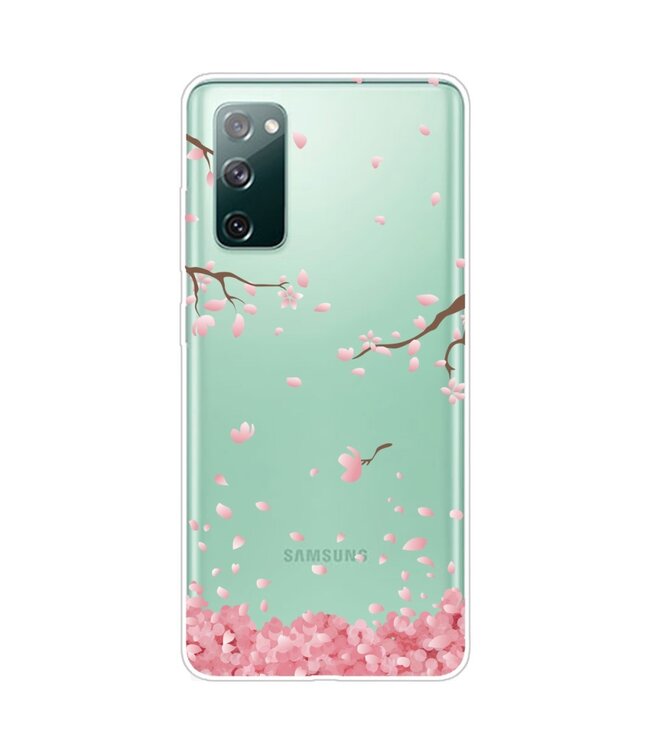 Roze bloesem TPU Hoesje voor de Samsung Galaxy S20 FE