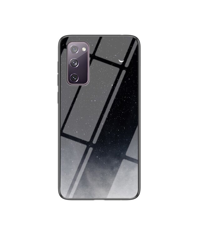 Zwart Sterrenhemel Hybrid Hoesje voor de Samsung Galaxy S20 FE