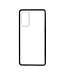 Zwart Tweezijdig Metaal + Tempered Glass Hoesje voor de Samsung Galaxy S20 FE