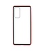 Rood Tweezijdig Metaal + Tempered Glass Hoesje voor de Samsung Galaxy S20 FE