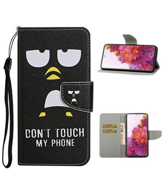 Don't Touch My Phone Bookcase Hoesje Samsung Galaxy S20 FE