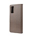 Grijs Bloemenpatroon Bookcase Hoesje voor de Samsung Galaxy S20 FE