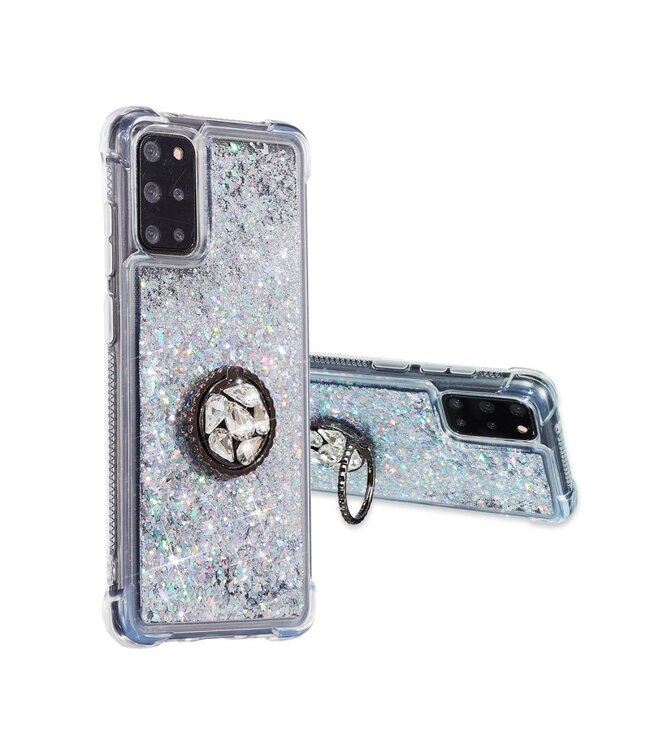 Zilver Diamanten TPU Hoesje voor de Samsung Galaxy S20 FE