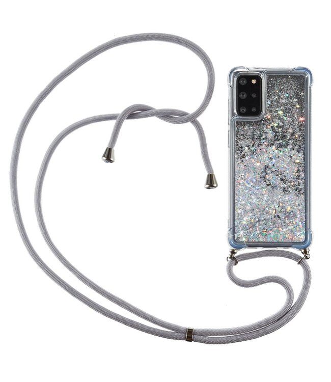 Grijs Glitters en Koord TPU Hoesje voor de Samsung Galaxy S20 FE