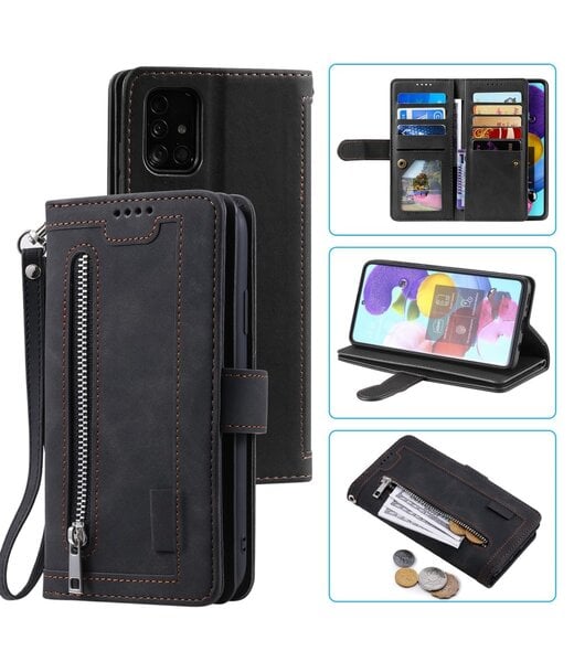 Zwart Pasjeshouders Bookcase Hoesje Samsung Galaxy S20 FE