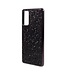 Zwart Glitter Hybrid Hoesje voor de Samsung Galaxy S20 FE