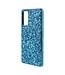 Blauw Glitter Hybrid Hoesje voor de Samsung Galaxy S20 FE