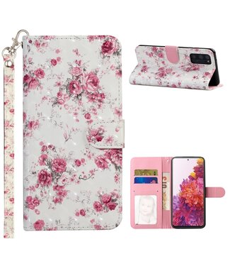 Bloemen Bookcase Hoesje Samsung Galaxy S20 FE