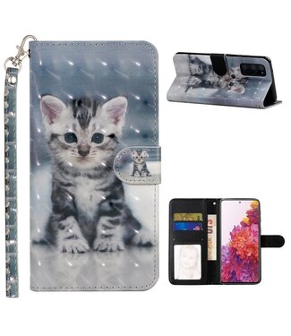 Kitten Bookcase Hoesje Samsung Galaxy S20 FE