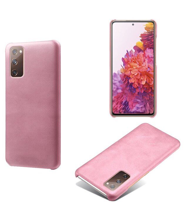 Roze Faux Lederen Hoesje voor de Samsung Galaxy S20 FE