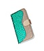 Groen Bling Bling Bookcase Hoesje voor de Samsung Galaxy S20 FE