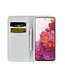 Goud Bling Bling Bookcase Hoesje voor de Samsung Galaxy S20 FE