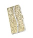 Goud Glitters en Koord Bookcase Hoesje voor de Samsung Galaxy S20 FE