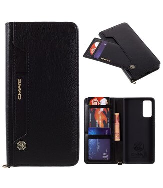 Zwart Bookcase Hoesje Samsung Galaxy S20 FE