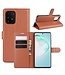 Bruin Litchee Bookcase Hoesje voor de Samsung Galaxy S10 Lite