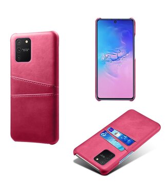 Roze Pasjeshouder Faux Lederen Hoesje Samsung Galaxy S10 Lite