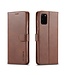 LC.IMEEKE Bruin Modern Bookcase Hoesje voor de Samsung Galaxy S10 Lite