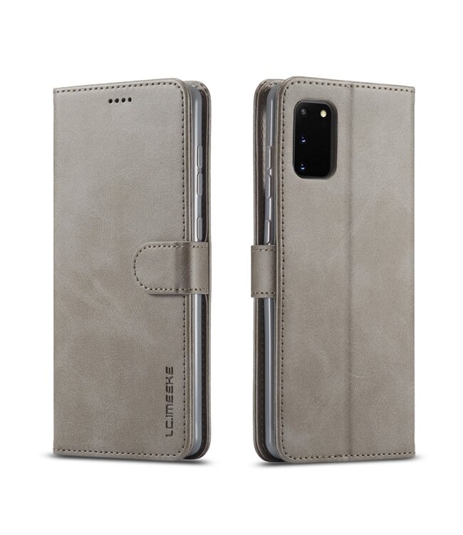 LC.IMEEKE Grijs Modern Bookcase Hoesje voor de Samsung Galaxy S10 Lite