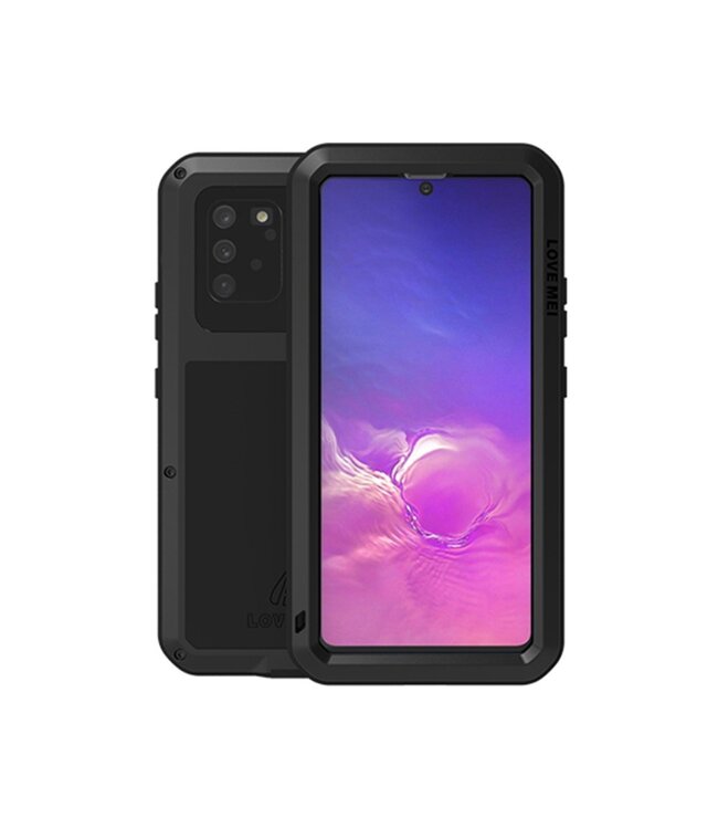 Love Mei Zwart Dust-proof Armor Hoesje voor de Samsung Galaxy S10 Lite