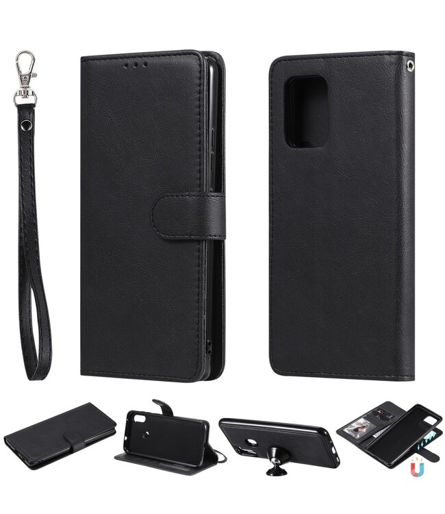 Zwart 2-in-1 Bookcase Hoesje voor de Samsung Galaxy S10 Lite