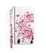 Kat en Bloemen Bookcase Hoesje voor de Samsung Galaxy A71