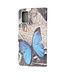 Blue Butterfly Bookcase Hoesje voor de Samsung Galaxy A71