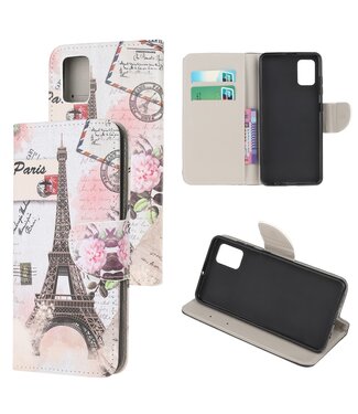 Eiffel Tower Bookcase Hoesje Samsung Galaxy A71