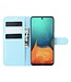 Lichtblauw Litchee Bookcase Hoesje voor de Samsung Galaxy A71