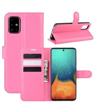 Roze Litchee Bookcase Hoesje Samsung Galaxy A71