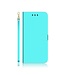 Turquoise Spiegel Bookcase Hoesje voor de Samsung Galaxy A71