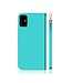 Turquoise Spiegel Bookcase Hoesje voor de Samsung Galaxy A71