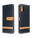 Zwart Jeans Bookcase Hoesje voor de Samsung Galaxy A71