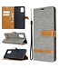 Grijs Jeans Bookcase Hoesje voor de Samsung Galaxy A71